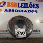 LOTE 240 - 01 ROLO DE CABO FLEXÍVEL 100M 1X10MM NA COR PRETA(NOVO). (NO ESTADO) ATENÇÃO! FAZER A VISITAÇÃO ANTES DE ARREMATAR, NÃO SABEMOS SE FUNCIONA. LEILÃO NÃO TEM GARANTIA E NEM DEVOLUÇÃO, SUJEITO A POSSÍVEIS AVARIAS VISÍVEIS/OCULTAS E/OU AUSÊNCIA DE COMPONENTES.