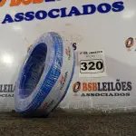LOTE 320 - 01 ROLO DE CABO FLEXÍVEL 100M 1X4MM NA COR AZUL (NOVO). (NO ESTADO) ATENÇÃO! FAZER A VISITAÇÃO ANTES DE ARREMATAR, NÃO SABEMOS SE FUNCIONA. LEILÃO NÃO TEM GARANTIA E NEM DEVOLUÇÃO, SUJEITO A POSSÍVEIS AVARIAS VISÍVEIS/OCULTAS E/OU AUSÊNCIA DE COMPONENTES.