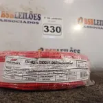 LOTE 330 - 01 ROLO DE CABO FLEXÍVEL 100M 1X2,5MM NA COR VERMELHA (NOVO). (NO ESTADO) ATENÇÃO! FAZER A VISITAÇÃO ANTES DE ARREMATAR, NÃO SABEMOS SE FUNCIONA. LEILÃO NÃO TEM GARANTIA E NEM DEVOLUÇÃO, SUJEITO A POSSÍVEIS AVARIAS VISÍVEIS/OCULTAS E/OU AUSÊNCIA DE COMPONENTES.
