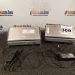 LOTE 309 - 02 SCANNERS MARCA FUJITSU COM FONTE. (NO ESTADO) ATENÇÃO! FAZER A VISITAÇÃO ANTES DE ARREMATAR, NÃO SABEMOS SE FUNCIONA. LEILÃO NÃO TEM GARANTIA E NEM DEVOLUÇÃO, SUJEITO A POSSÍVEIS AVARIAS VISÍVEIS/OCULTAS E/OU AUSÊNCIA DE COMPONENTES.