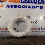LOTE 300 - 01 ROLO DE CABO FLEXÍVEL 100M 1X4,00MM BRANCO. (NOVO) (NO ESTADO) ATENÇÃO! FAZER A VISITAÇÃO ANTES DE ARREMATAR, NÃO SABEMOS SE FUNCIONA. LEILÃO NÃO TEM GARANTIA E NEM DEVOLUÇÃO, SUJEITO A POSSÍVEIS AVARIAS VISÍVEIS/OCULTAS E/OU AUSÊNCIA DE COMPONENTES.