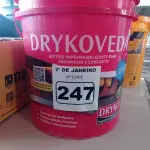 LOTE 247 - 01 ADITIVO IPERMEABILIZANTE PARA ARGAMASSA E CONCRETO MARCA DRIKOVEDA 18L. (NO ESTADO) ATENÇÃO! FAZER A VISITAÇÃO ANTES DE ARREMATAR, NÃO SABEMOS SE FUNCIONA. LEILÃO NÃO TEM GARANTIA E NEM DEVOLUÇÃO, SUJEITO A POSSÍVEIS AVARIAS VISÍVEIS/OCULTAS E/OU AUSÊNCIA DE COMPONENTES.