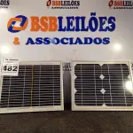 LOTE 482 - 02 PAINÉIS SOLARES 18V 10W.  (NO ESTADO) ATENÇÃO! FAZER A VISITAÇÃO ANTES DE ARREMATAR, NÃO SABEMOS SE FUNCIONA. LEILÃO NÃO TEM GARANTIA E NEM DEVOLUÇÃO, SUJEITO A POSSÍVEIS AVARIAS VISÍVEIS/OCULTAS E/OU AUSÊNCIA DE COMPONENTES.