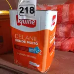 LOTE 218 - 01 LATA DE TINTA IQUINE DELANIL RENDE MUITO 18L FOSCO BASE “C”. (NO ESTADO) ATENÇÃO! FAZER A VISITAÇÃO ANTES DE ARREMATAR, NÃO SABEMOS SE FUNCIONA. LEILÃO NÃO TEM GARANTIA E NEM DEVOLUÇÃO, SUJEITO A POSSÍVEIS AVARIAS VISÍVEIS/OCULTAS E/OU AUSÊNCIA DE COMPONENTES.