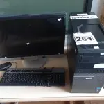 LOTE 261 - 01 CPU, 01 TECLADO E 01 MONITOR. (NO ESTADO) ATENÇÃO! FAZER A VISITAÇÃO ANTES DE ARREMATAR, NÃO SABEMOS SE FUNCIONA. LEILÃO NÃO TEM GARANTIA E NEM DEVOLUÇÃO, SUJEITO A POSSÍVEIS AVARIAS VISÍVEIS/OCULTAS E/OU AUSÊNCIA DE COMPONENTES.