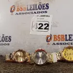 LOTE 422 - 05 RELÓGIOS.(NO ESTADO) ATENÇÃO! FAZER A VISITAÇÃO ANTES DE ARREMATAR, NÃO SABEMOS SE FUNCIONA. LEILÃO NÃO TEM GARANTIA E NEM DEVOLUÇÃO, SUJEITO A POSSÍVEIS AVARIAS VISÍVEIS/OCULTAS E/OU AUSÊNCIA DE COMPONENTES.