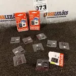 LOTE 073 - 01 LOTE COM 30 CARTÕES DE MEMÓRIA MICRO SD APROXIMADAMENTE. (NO ESTADO) ATENÇÃO! FAZER A VISITAÇÃO ANTES DE ARREMATAR, NÃO SABEMOS SE FUNCIONA. LEILÃO NÃO TEM GARANTIA E NEM DEVOLUÇÃO, SUJEITO A POSSÍVEIS AVARIAS VISÍVEIS/OCULTAS E/OU AUSÊNCIA DE COMPONENTES.