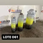 LOTE 061 - 01 KIT COM 3 GARRAFAS DE DIVERSOS TAMANHOS ( NOVO ) ( NO ESTADO )