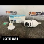 LOTE 081 - 01 CÂMERA WI-FI  LAMPADAS COM BOCAU E CONTROLE DE MOVIMENTO ( NOVO ) ( NO ESTADO )
