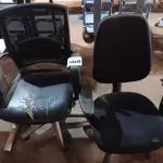 LOTE 500 - 02 CADEIRAS PARA ESCRITÓRIO. (NO ESTADO) ATENÇÃO! FAZER A VISITAÇÃO ANTES DE ARREMATAR, NÃO SABEMOS SE FUNCIONA. LEILÃO NÃO TEM GARANTIA E NEM DEVOLUÇÃO, SUJEITO A POSSÍVEIS AVARIAS VISÍVEIS/OCULTAS E/OU AUSÊNCIA DE COMPONENTES.