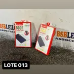 LOTE 013 - 02 POWERBANKS DE 5000MAH MODELO SLIM( NOVO ) ( NO ESTADO )