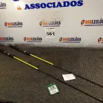LOTE 561 - 02 VARAS DE PESCA MARURIFISHING. ATENÇÃO! FAZER A VISITAÇÃO ANTES DE ARREMATAR, NÃO SABEMOS SE FUNCIONA. LEILÃO NÃO TEM GARANTIA E NEM DEVOLUÇÃO, SUJEITO A POSSÍVEIS AVARIAS VISÍVEIS/OCULTAS E/OU AUSÊNCIA DE COMPONENTES.
