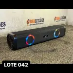 LOTE 042 - 01 CAIXA DE SOM TAMANHO G NA COR PRETA ( NOVO ) ( NO ESTADO )