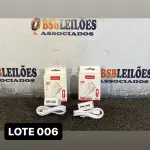 LOTE 006 - 02 KITS CARREGADORES COM ENTRADA USB DUPLA( NOVO ) ( NO ESTADO )