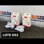 LOTE 052 - 02 KITS COM CABO E FONTE USB DUPLA FASTCHARGER ( NOVO ) ( NO ESTADO )