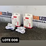 LOTE 006 - 02 KITS CARREGADORES COM ENTRADA USB DUPLA( NOVO ) ( NO ESTADO )