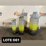 LOTE 061 - 01 KIT COM 3 GARRAFAS DE DIVERSOS TAMANHOS ( NOVO ) ( NO ESTADO )