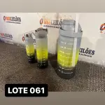 LOTE 061 - 01 KIT COM 3 GARRAFAS DE DIVERSOS TAMANHOS ( NOVO ) ( NO ESTADO )