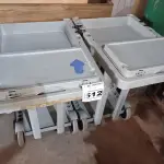 LOTE 512 - 02 CARRINHOS PARA LIMPEZA INDUSTRIAL INCOMPLETO. (NO ESTADO) ATENÇÃO! FAZER A VISITAÇÃO ANTES DE ARREMATAR, NÃO SABEMOS SE FUNCIONA. LEILÃO NÃO TEM GARANTIA E NEM DEVOLUÇÃO, SUJEITO A POSSÍVEIS AVARIAS VISÍVEIS/OCULTAS E/OU AUSÊNCIA DE COMPONENTES.