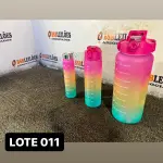 LOTE 011 - 01 KIT COM 3 GARRAFAS DE TAMANHOS DISTINTOS( NOVO ) ( NO ESTADO )