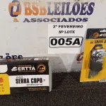 LOTE 005 - 01 SERRA COPO E 01 KIT DE CHAVES ALLEN. (NO ESTADO) ATENÇÃO! FAZER A VISITAÇÃO ANTES DE ARREMATAR, NÃO SABEMOS SE FUNCIONA. LEILÃO NÃO TEM GARANTIA E NEM DEVOLUÇÃO, SUJEITO A POSSÍVEIS AVARIAS VISÍVEIS/OCULTAS E/OU AUSÊNCIA DE COMPONENTES.
