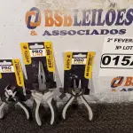 LOTE 015 - 01 ALICATE DE BICO 6”, 01 MINI ALICATE UNIVERSAL 4” E 01 MINI ALICATE DE CORTE FRONTAL 4”. (NO ESTADO) ATENÇÃO! FAZER A VISITAÇÃO ANTES DE ARREMATAR, NÃO SABEMOS SE FUNCIONA. LEILÃO NÃO TEM GARANTIA E NEM DEVOLUÇÃO, SUJEITO A POSSÍVEIS AVARIAS VISÍVEIS/OCULTAS E/OU AUSÊNCIA DE COMPONENTES.