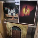 LOTE 065 - 03 QUADROS COM PINTURA A MÃO (NO ESTADO, NÃO SABEMOS SE FUNCIONA. LEILÃO NÃO TEM GARANTIA E NEM DEVOLUÇÃO).