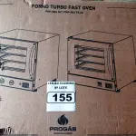 LOTE 155 - 01 FORNO TURBO DIGITAL FAST OVEN PRP- 004 PLUS PROGÁS. (NOVO)  (NO ESTADO. LEILÃO NÃO TEM GARANTIA E NEM DEVOLUÇÃO).