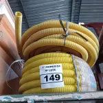 LOTE 149 - 02 ROLOS DE MANGUEIRA CORRUGADA. (NO ESTADO) ATENÇÃO! FAZER A VISITAÇÃO ANTES DE ARREMATAR, NÃO SABEMOS SE FUNCIONA. LEILÃO NÃO TEM GARANTIA E NEM DEVOLUÇÃO, SUJEITO A POSSÍVEIS AVARIAS VISÍVEIS/OCULTAS E/OU AUSÊNCIA DE COMPONENTES.