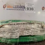 LOTE 030 - 01 ROLO DE CABO FLEXÍVEL 100M 1X4MM NA COR VERDE (NOVO). (NO ESTADO) ATENÇÃO! FAZER A VISITAÇÃO ANTES DE ARREMATAR, NÃO SABEMOS SE FUNCIONA. LEILÃO NÃO TEM GARANTIA E NEM DEVOLUÇÃO, SUJEITO A POSSÍVEIS AVARIAS VISÍVEIS/OCULTAS E/OU AUSÊNCIA DE COMPONENTES.