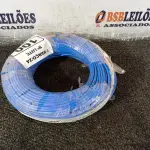 LOTE 100 - 01 ROLO DE CABO FLEXÍVEL 100M 1X4MM NA COR AZUL (NOVO). (NO ESTADO) ATENÇÃO! FAZER A VISITAÇÃO ANTES DE ARREMATAR, NÃO SABEMOS SE FUNCIONA. LEILÃO NÃO TEM GARANTIA E NEM DEVOLUÇÃO, SUJEITO A POSSÍVEIS AVARIAS VISÍVEIS/OCULTAS E/OU AUSÊNCIA DE COMPONENTES.
