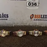 LOTE 036 - 05 RELÓGIOS MARCAS E MODELOS DIVERSOS. (NO ESTADO) ATENÇÃO! FAZER A VISITAÇÃO ANTES DE ARREMATAR, NÃO SABEMOS SE FUNCIONA. LEILÃO NÃO TEM GARANTIA E NEM DEVOLUÇÃO, SUJEITO A POSSÍVEIS AVARIAS VISÍVEIS/OCULTAS E/OU AUSÊNCIA DE COMPONENTES.