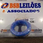 LOTE 120 - 01 ROLO DE CABO FLEXÍVEL 100M 1X4MM NA COR AZUL (NOVO). (NO ESTADO) ATENÇÃO! FAZER A VISITAÇÃO ANTES DE ARREMATAR, NÃO SABEMOS SE FUNCIONA. LEILÃO NÃO TEM GARANTIA E NEM DEVOLUÇÃO, SUJEITO A POSSÍVEIS AVARIAS VISÍVEIS/OCULTAS E/OU AUSÊNCIA DE COMPONENTES.