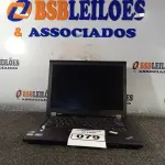 LOTE 079 - 01 NOTEBOOK MARCA LENOVO MODELO T410. (NO ESTADO) ATENÇÃO! FAZER A VISITAÇÃO ANTES DE ARREMATAR, NÃO SABEMOS SE FUNCIONA. LEILÃO NÃO TEM GARANTIA E NEM DEVOLUÇÃO, SUJEITO A POSSÍVEIS AVARIAS VISÍVEIS/OCULTAS E/OU AUSÊNCIA DE COMPONENTES.