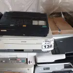 LOTE 138 - 01 APARELHO DE FAX E 05 IMPRESSORAS MARCAS E MODELOS DIVERSOS PARA RETIRADA DE PEÇAS. (NO ESTADO) ATENÇÃO! FAZER A VISITAÇÃO ANTES DE ARREMATAR, NÃO SABEMOS SE FUNCIONA. LEILÃO NÃO TEM GARANTIA E NEM DEVOLUÇÃO, SUJEITO A POSSÍVEIS AVARIAS VISÍVEIS/OCULTAS E/OU AUSÊNCIA DE COMPONENTES.