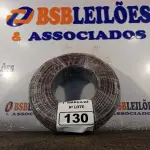 LOTE 130 - 01 ROLO DE CABO FLEXÍVEL 100M 1X10MM NA COR PRETA (NOVO). (NO ESTADO) ATENÇÃO! FAZER A VISITAÇÃO ANTES DE ARREMATAR, NÃO SABEMOS SE FUNCIONA. LEILÃO NÃO TEM GARANTIA E NEM DEVOLUÇÃO, SUJEITO A POSSÍVEIS AVARIAS VISÍVEIS/OCULTAS E/OU AUSÊNCIA DE COMPONENTES.
