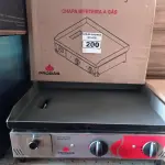 LOTE 200 - 01 CHAPA BIFETEIRA A GÁS MARCA PROGÁS MODELO PR-650G. (NOVA)(NO ESTADO. LEILÃO NÃO TEM GARANTIA E NEM DEVOLUÇÃO).