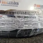 LOTE 020 - 01 ROLO DE CABO FLEXÍVEL 100M 1X10MM NA COR PRETA (NOVO). (NO ESTADO) ATENÇÃO! FAZER A VISITAÇÃO ANTES DE ARREMATAR, NÃO SABEMOS SE FUNCIONA. LEILÃO NÃO TEM GARANTIA E NEM DEVOLUÇÃO, SUJEITO A POSSÍVEIS AVARIAS VISÍVEIS/OCULTAS E/OU AUSÊNCIA DE COMPONENTES.