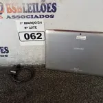 LOTE 062 - 01 TABLET SAMSUNG TAB2 TELA 10.1” COM CABO. (NO ESTADO) ATENÇÃO! FAZER A VISITAÇÃO ANTES DE ARREMATAR, NÃO SABEMOS SE FUNCIONA. LEILÃO NÃO TEM GARANTIA E NEM DEVOLUÇÃO, SUJEITO A POSSÍVEIS AVARIAS VISÍVEIS/OCULTAS E/OU AUSÊNCIA DE COMPONENTES.