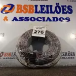 LOTE 270 - 01 ROLO DE CABO FLEXÍVEL 100M 1X10MM NA COR PRETA (NOVO). (NO ESTADO) ATENÇÃO! FAZER A VISITAÇÃO ANTES DE ARREMATAR, NÃO SABEMOS SE FUNCIONA. LEILÃO NÃO TEM GARANTIA E NEM DEVOLUÇÃO, SUJEITO A POSSÍVEIS AVARIAS VISÍVEIS/OCULTAS E/OU AUSÊNCIA DE COMPONENTES.