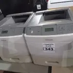 LOTE 343 - 02 IMPRESSORAS IMPRESSORA A LASER LEXMARK T654DN. (NO ESTADO) ATENÇÃO! FAZER A VISITAÇÃO ANTES DE ARREMATAR, NÃO SABEMOS SE FUNCIONA. LEILÃO NÃO TEM GARANTIA E NEM DEVOLUÇÃO, SUJEITO A POSSÍVEIS AVARIAS VISÍVEIS/OCULTAS E/OU AUSÊNCIA DE COMPONENTES.