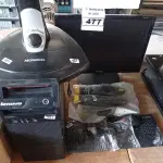 LOTE 477 - 01 CPU, 01 MONITOR, 01 TECLADO, 01 MOUSE 01 VENTILADOR E 06 CABOS DE FORÇA. (NO ESTADO) ATENÇÃO! FAZER A VISITAÇÃO ANTES DE ARREMATAR, NÃO SABEMOS SE FUNCIONA. LEILÃO NÃO TEM GARANTIA E NEM DEVOLUÇÃO, SUJEITO A POSSÍVEIS AVARIAS VISÍVEIS/OCULTAS E/OU AUSÊNCIA DE COMPONENTES.