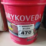 LOTE 470 - 01 BALDE DE DRYKOVEDA, ADITIVO IMPERMEABILIZANTE PARA ARGAMASSA E CONCRETO 18L. (NO ESTADO) ATENÇÃO! FAZER A VISITAÇÃO ANTES DE ARREMATAR, NÃO SABEMOS SE FUNCIONA. LEILÃO NÃO TEM GARANTIA E NEM DEVOLUÇÃO, SUJEITO A POSSÍVEIS AVARIAS VISÍVEIS/OCULTAS E/OU AUSÊNCIA DE COMPONENTES.