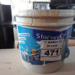 LOTE 471 - 01 BALDE DE MASSA ACRÍLICA STAR VINIL TOK PVA 16L. (NO ESTADO) ATENÇÃO! FAZER A VISITAÇÃO ANTES DE ARREMATAR, NÃO SABEMOS SE FUNCIONA. LEILÃO NÃO TEM GARANTIA E NEM DEVOLUÇÃO, SUJEITO A POSSÍVEIS AVARIAS VISÍVEIS/OCULTAS E/OU AUSÊNCIA DE COMPONENTES.
