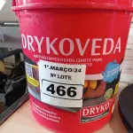 LOTE 466 - 01 BALDE DE DRYKOVEDA, ADITIVO IMPERMEABILIZANTE PARA ARGAMASSA E CONCRETO 18L. (NO ESTADO) ATENÇÃO! FAZER A VISITAÇÃO ANTES DE ARREMATAR, NÃO SABEMOS SE FUNCIONA. LEILÃO NÃO TEM GARANTIA E NEM DEVOLUÇÃO, SUJEITO A POSSÍVEIS AVARIAS VISÍVEIS/OCULTAS E/OU AUSÊNCIA DE COMPONENTES.