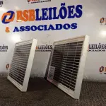 LOTE 201 - 02 PAINÉIS SOLARES 18V 10W. (NO ESTADO) ATENÇÃO! FAZER A VISITAÇÃO ANTES DE ARREMATAR, NÃO SABEMOS SE FUNCIONA. LEILÃO NÃO TEM GARANTIA E NEM DEVOLUÇÃO, SUJEITO A POSSÍVEIS AVARIAS VISÍVEIS/OCULTAS E/OU AUSÊNCIA DE COMPONENTES.