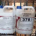 LOTE 378 - 20 LITROS DE CLOROCLEAN, LIMPADOR DESINFETANTE CLORADO PARA INDÚSTRIAS ALIMENTÍCIAS E AFINS. (NO ESTADO) ATENÇÃO! FAZER A VISITAÇÃO ANTES DE ARREMATAR, NÃO SABEMOS SE FUNCIONA. LEILÃO NÃO TEM GARANTIA E NEM DEVOLUÇÃO, SUJEITO A POSSÍVEIS AVARIAS VISÍVEIS/OCULTAS E/OU AUSÊNCIA DE COMPONENTES.