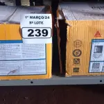 LOTE 239 - 02 CAIXAS DE SIKA TOP-100, REVESTIMENTO IMPERMEABILIZANTE SEMI-FLEXIVEL 18KG. (NO ESTADO) ATENÇÃO! FAZER A VISITAÇÃO ANTES DE ARREMATAR, NÃO SABEMOS SE FUNCIONA. LEILÃO NÃO TEM GARANTIA E NEM DEVOLUÇÃO, SUJEITO A POSSÍVEIS AVARIAS VISÍVEIS/OCULTAS E/OU AUSÊNCIA DE COMPONENTES.