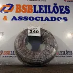 LOTE 240 - 01 ROLO DE CABO FLEXÍVEL 100M 1X10MM NA COR PRETA (NOVO). (NO ESTADO) ATENÇÃO! FAZER A VISITAÇÃO ANTES DE ARREMATAR, NÃO SABEMOS SE FUNCIONA. LEILÃO NÃO TEM GARANTIA E NEM DEVOLUÇÃO, SUJEITO A POSSÍVEIS AVARIAS VISÍVEIS/OCULTAS E/OU AUSÊNCIA DE COMPONENTES.