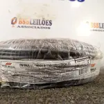 LOTE 270 - 01 ROLO DE CABO FLEXÍVEL 100M 1X10MM NA COR PRETA (NOVO). (NO ESTADO) ATENÇÃO! FAZER A VISITAÇÃO ANTES DE ARREMATAR, NÃO SABEMOS SE FUNCIONA. LEILÃO NÃO TEM GARANTIA E NEM DEVOLUÇÃO, SUJEITO A POSSÍVEIS AVARIAS VISÍVEIS/OCULTAS E/OU AUSÊNCIA DE COMPONENTES.